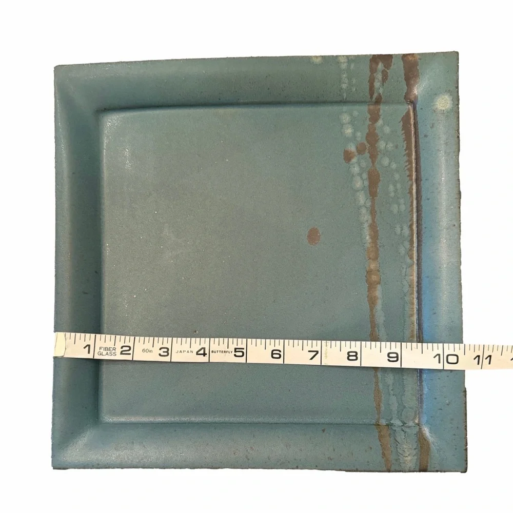 Artisan Made Pottery Square Serving Dish | Artisan Stoneware Tray